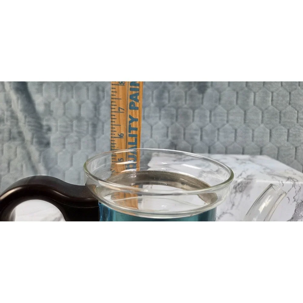 Vintage KJF Daisy Direct Heat Glass Tea/Coffee‎ Pot w/Infuser No Cap